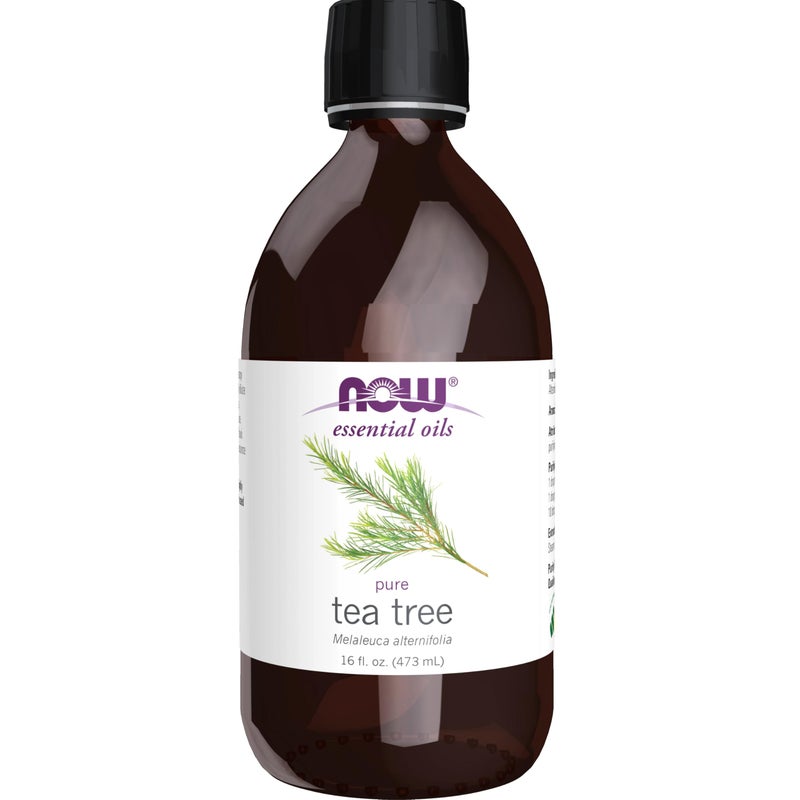 NOW Foods Essential Oils, Tea Tree Oil, Cleansing Aromatherapy Scent, Steam Distilled, 100% Pure, Vegan, Child Resistant Cap, 16-Ounce - Image 1