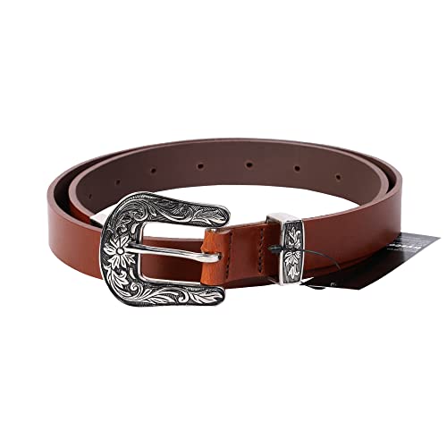 trysco®, Pure Genuine Leather, Girls/Women Multi Purpose Belt (Waist Size -34") (width 23MM) (TAN) - Image 1