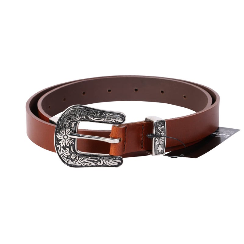trysco®, Pure Genuine Leather, Girls/Women Multi Purpose Belt (Waist Size -34") (width 23MM) (TAN) - Image 5