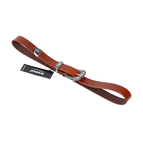 trysco®, Pure Genuine Leather, Girls/Women Multi Purpose Belt (Waist Size -34") (width 23MM) (TAN) - Image 2