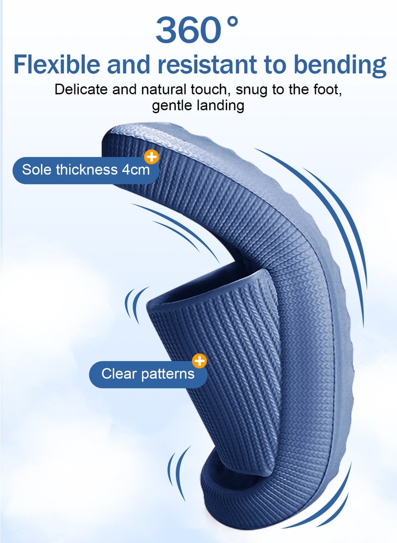 HomarKet Pillow Slippers Soft Shower Slippers for Women and Men Non Slip Quick Drying Shower Slides Bathroom Sandals with Ultra Cushion and Thick Sole - Image 4