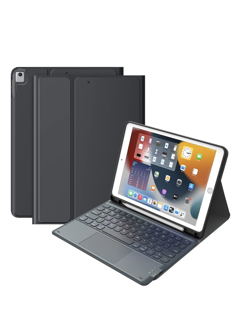 JAJEEK - iPad 9th/8th/7th Generation 10.2 Inch Keyboard Case – Detachable Wireless Keyboard with Smart Touchpad, Flip Stand, and Pencil Holder, Full Protection for iPad, Perfect for Work, Study & Travel - Image 1