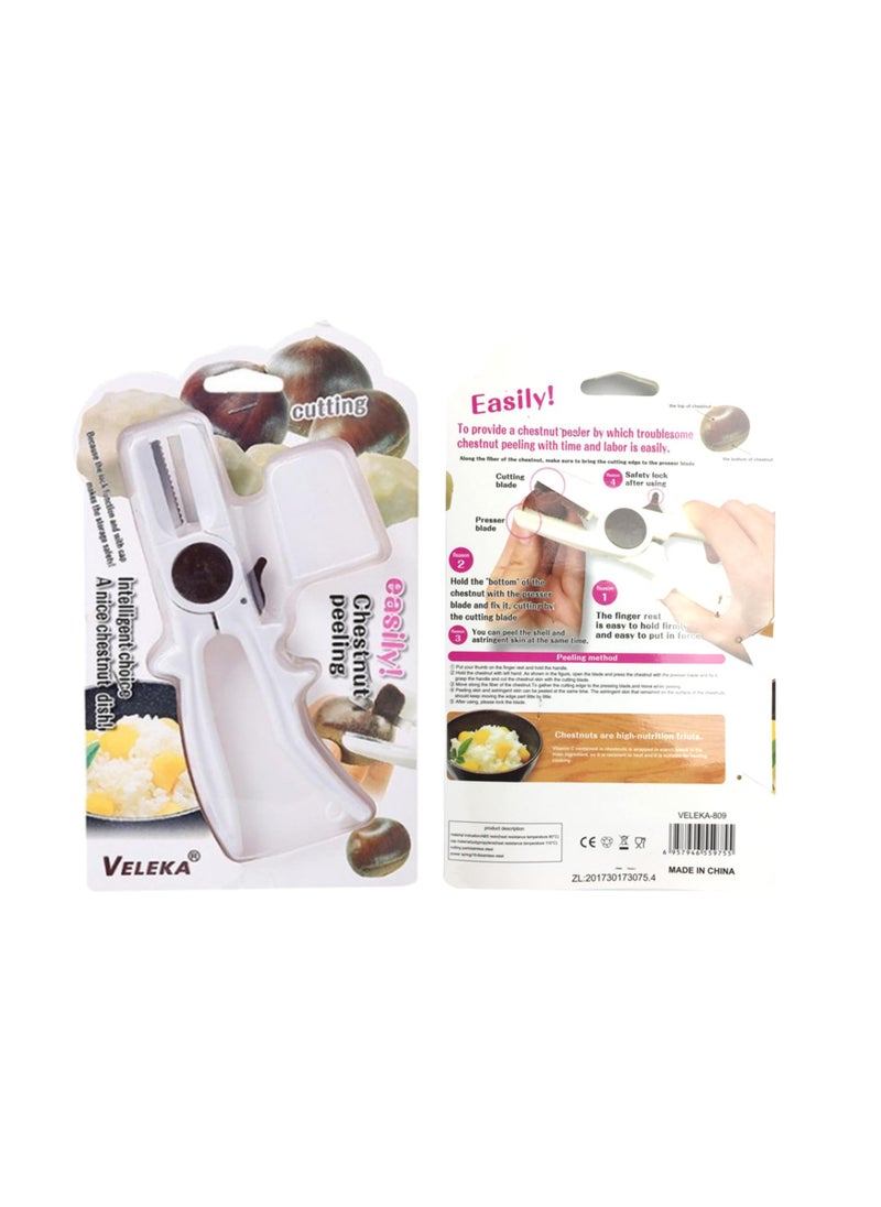 KASTWAVE Nut Cracker, Chestnut Peeler, Opener Cutter Scissors Sheller, Walnut Pliers Tool Knife for All Nuts  - Image 2