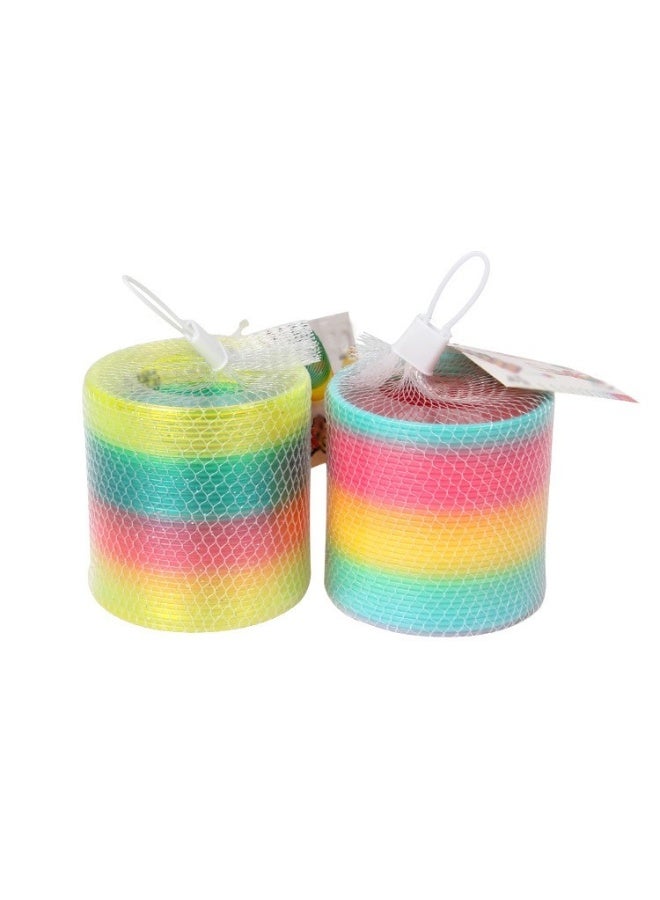 Rainbow Spring Toy | Colorful Stretchy Slinky Fidget Toy | Anti-Stress Sensory Spring | Fun Educational Toy for Kids & Adults - Image 2
