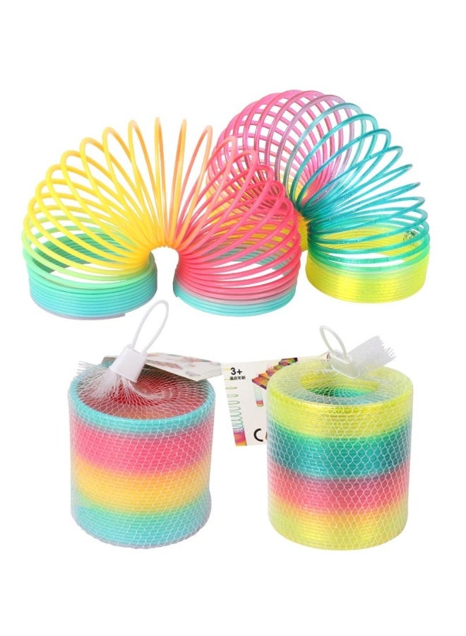 Rainbow Spring Toy | Colorful Stretchy Slinky Fidget Toy | Anti-Stress Sensory Spring | Fun Educational Toy for Kids & Adults - Image 5