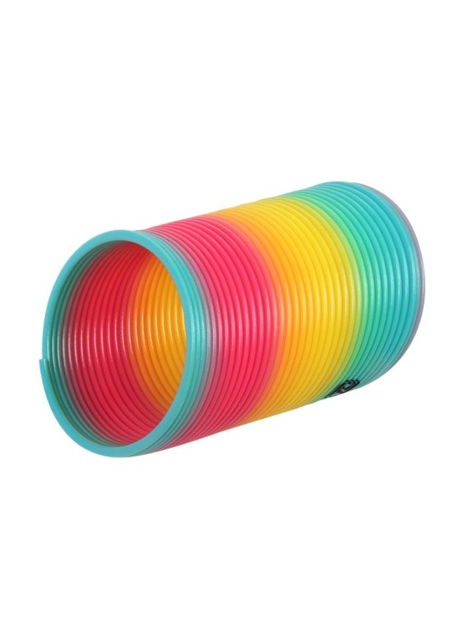Rainbow Spring Toy | Colorful Stretchy Slinky Fidget Toy | Anti-Stress Sensory Spring | Fun Educational Toy for Kids & Adults - Image 3