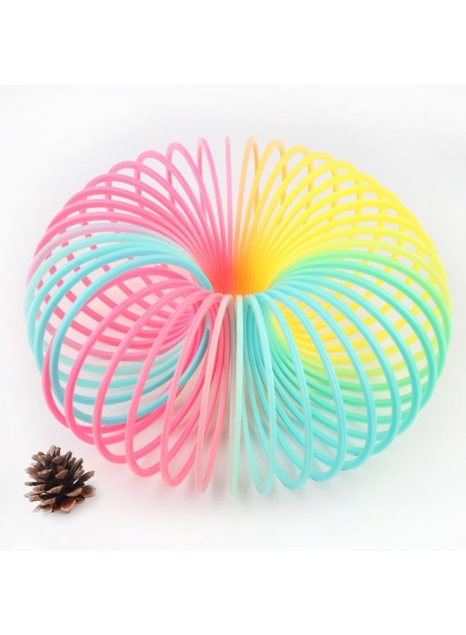 Rainbow Spring Toy | Colorful Stretchy Slinky Fidget Toy | Anti-Stress Sensory Spring | Fun Educational Toy for Kids & Adults - Image 4