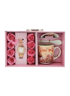 BABAZAM Watch & Mug & Spoon & Saucer Gift Box Carefully Packed for Gifting to Lover Women Girls Birthday Anniversary Wedding Multicolor 18x29x10cm  - Image 2