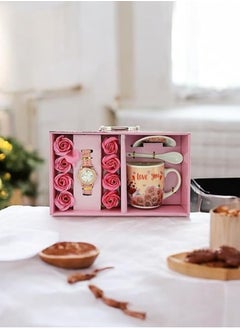BABAZAM Watch & Mug & Spoon & Saucer Gift Box Carefully Packed for Gifting to Lover Women Girls Birthday Anniversary Wedding Multicolor 18x29x10cm  - Image 5