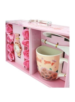 BABAZAM Watch & Mug & Spoon & Saucer Gift Box Carefully Packed for Gifting to Lover Women Girls Birthday Anniversary Wedding Multicolor 18x29x10cm  - Image 4