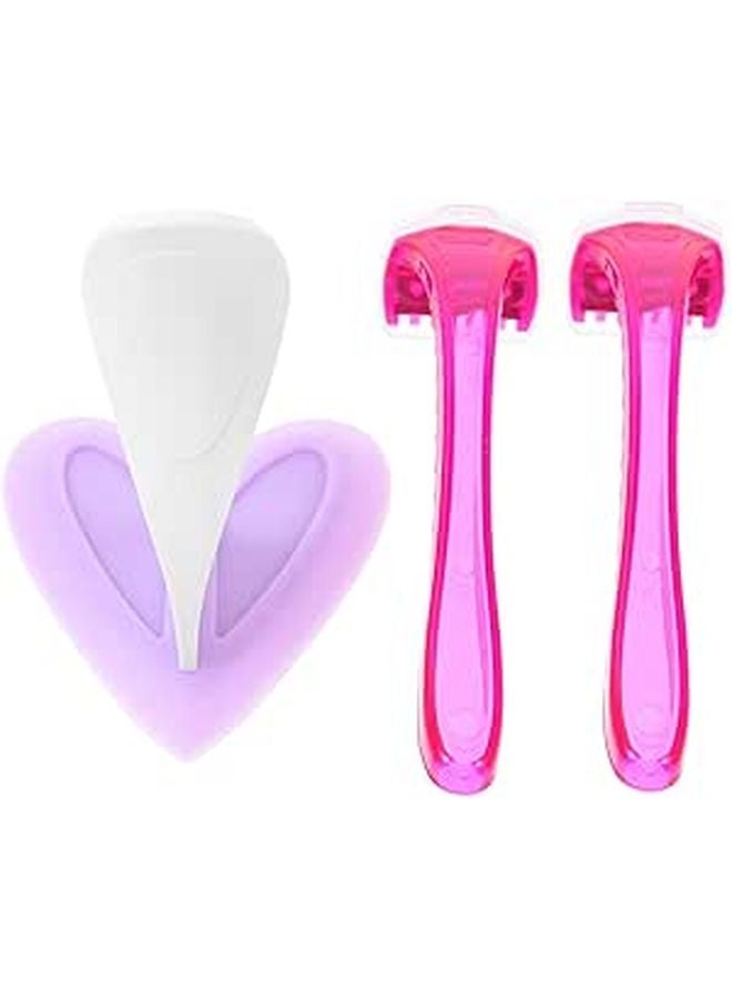 Bikini Shaver 3 Pack Plastic Hair Removal Tool for Underarm Smooth Skin Random Color - Image 1