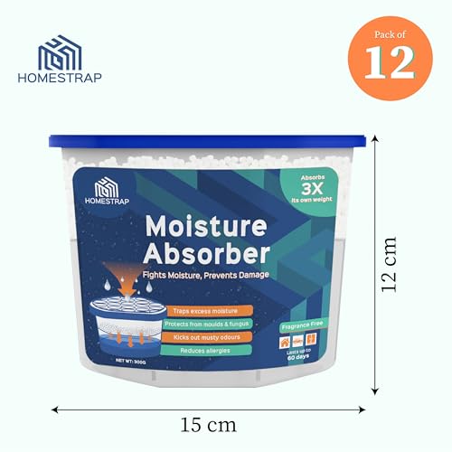 Homestrap Moisture Absorber Box 600ml (Pack of 12) | Dehumidifier Humidity Absorber For Wardrobe, Drawers, Room And Car |Fight against Moisture, Mould, Fungus (Classic|Box) - Image 2