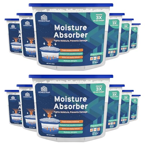 Homestrap Moisture Absorber Box 600ml (Pack of 12) | Dehumidifier Humidity Absorber For Wardrobe, Drawers, Room And Car |Fight against Moisture, Mould, Fungus (Classic|Box) - Image 1