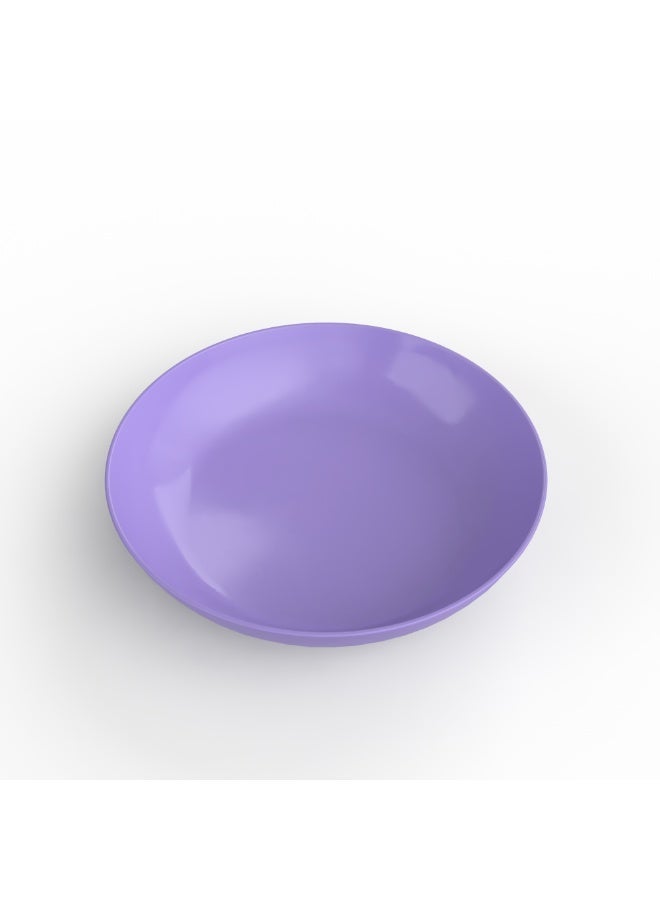 EasyGO Easy-Go Set of Reusable Plastic Plates 21cm (4 Plates) BPA Free PP – Microwave, Freezer & Dishwasher Safe - Lavender - Image 3