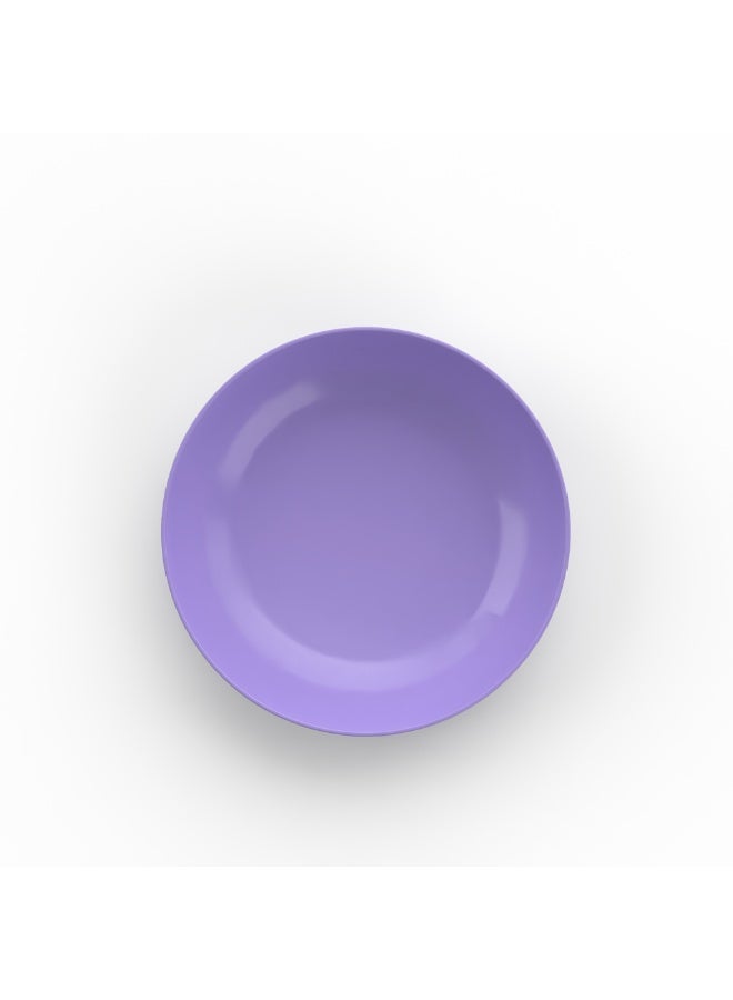 EasyGO Easy-Go Set of Reusable Plastic Plates 21cm (4 Plates) BPA Free PP – Microwave, Freezer & Dishwasher Safe - Lavender - Image 4