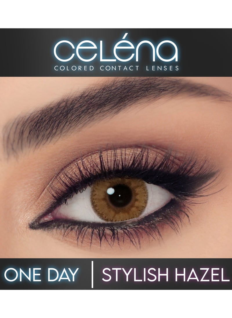 Celena Colored Contact Lenses, Daily Disposable, Cosmetic-Stylish Hazel - pzsku/ZC0FCEA01EFADFD3E604BZ/45/_/1740486652/2d2b5eb6-6849-4485-b310-9940c7b1cb16