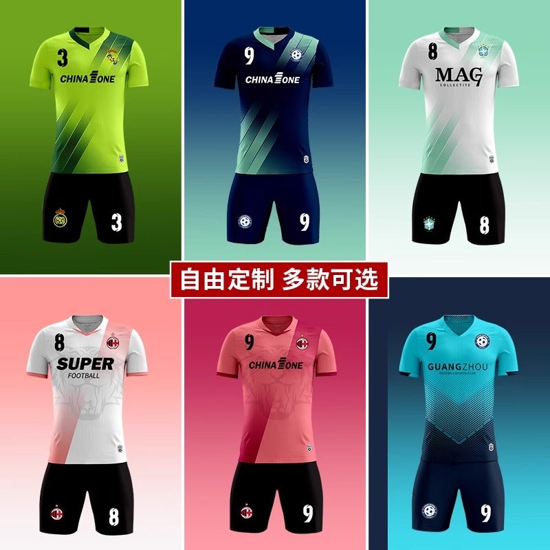 Football Clothes Suit Male Adult Competition Training Team Clothes Village Super Team Clothes Printing Number Children'S Football Clothes Printing Number - Image 3