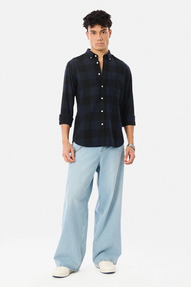 SNITCH Light Weight Flannel Slim Fit Checks Shirt