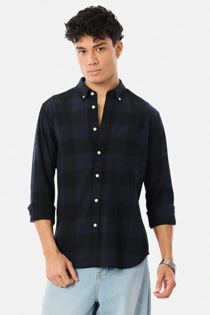 SNITCH Light Weight Flannel Slim Fit Checks Shirt