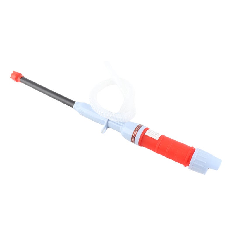 مضخة استخراج الزيت اللاسلكية، خرطوم 1 بوصة 16 بوصة لنقل البنزين والنافتا والكيروسين - تصميم بمشبك قفل - مضخة نقل وقود تعمل بالبطارية لخزانات من 3 إلى 5 جالونات - Image 4