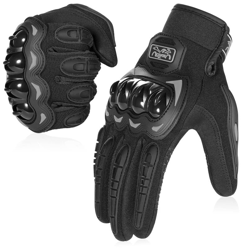 COFIT Motorcycle Gloves for Men and Women, Full Finger Touchscreen Motorbike Gloves for BMX ATV MTB Riding, Road Racing, Cycling, Climbing, Motocross - Black XL - Image 5