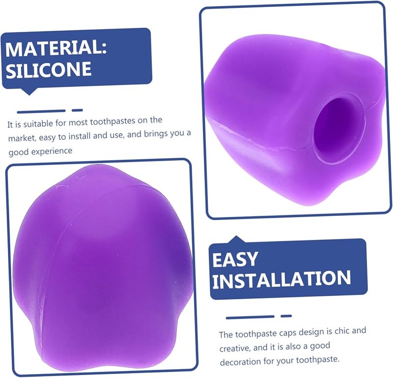 Self Sealing Silicone Toothpaste Caps 4 Pack Portable Bathroom Organizer - Image 5