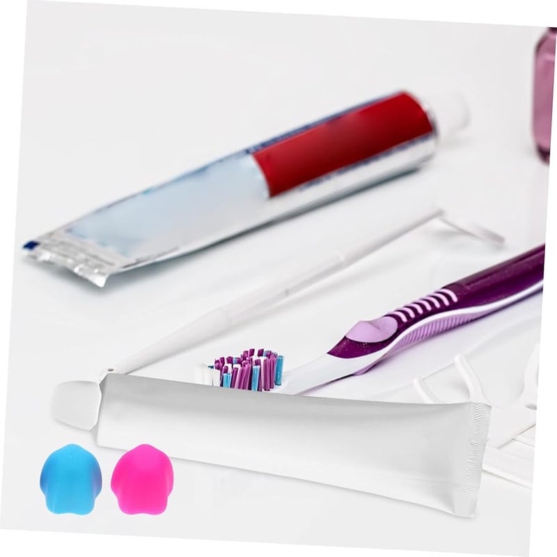 Self Sealing Silicone Toothpaste Caps 4 Pack Portable Bathroom Organizer - Image 2