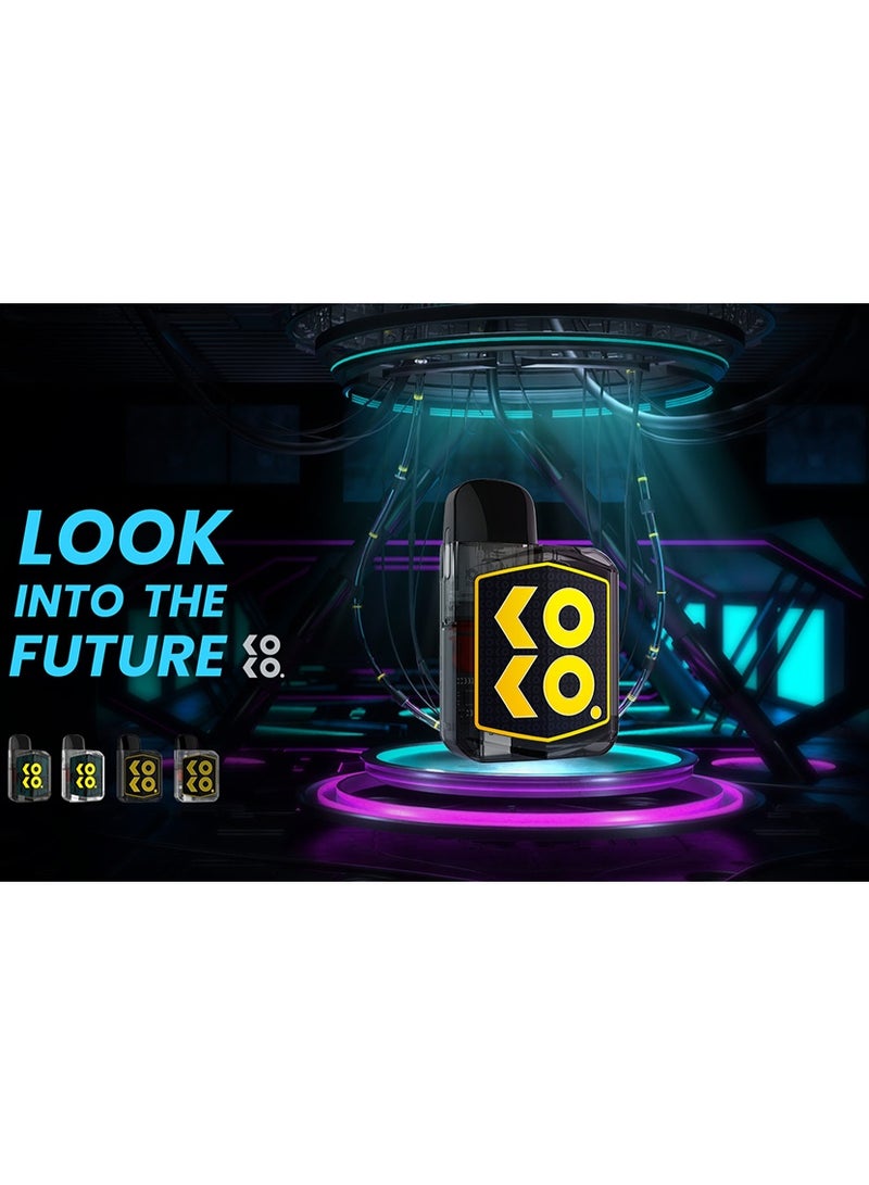 UWELL Caliburn Koko Prime Vision Dark Translucent Black & Gold Vape Juice Refill Device Pod System E-liquid Capacity 2ML - Image 4