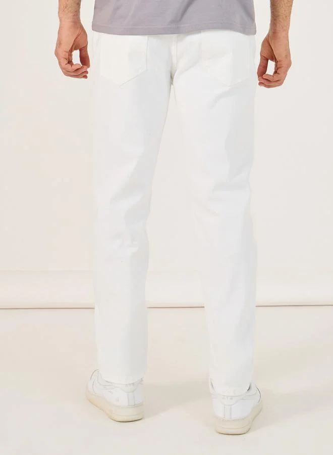 Styli Styli Cotton Stretch 5-Pocket Slim Fit Jeans