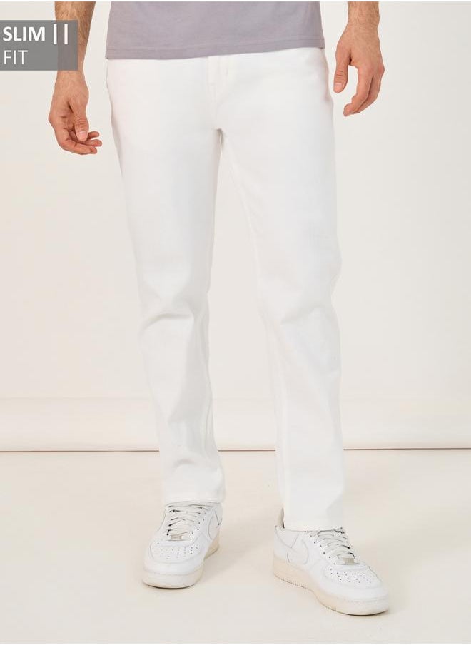 Styli Styli Cotton Stretch 5-Pocket Slim Fit Jeans  - Image 1
