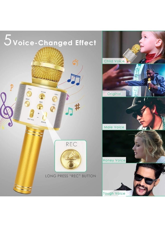 ShebSheb Wireless Bluetooth Karaoke Microphone Portable Handheld Mic Speaker For All Smartphones Microphone Speaker For Girls Boys Kids Childrens Adults  - Image 5