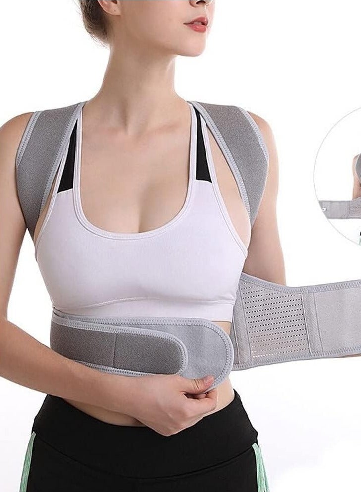 LIMOS Postural Belt Correction Belt, Shoulder Corrector Posture Corrector Invisible Orthopedic Corset Straight Back Support and Shoulder Straightener Elastic Band(L) - Image 2