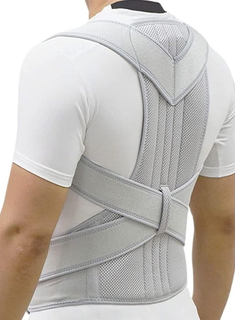LIMOS Postural Belt Correction Belt, Shoulder Corrector Posture Corrector Invisible Orthopedic Corset Straight Back Support and Shoulder Straightener Elastic Band(L) - Image 1