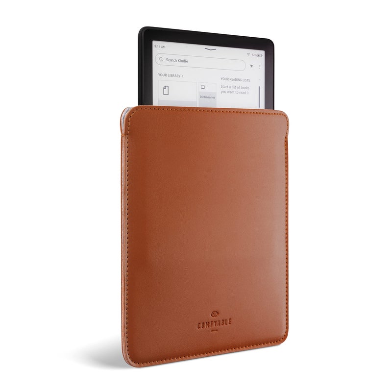 Comfyable E-Reader Sleeve Precisely Compatible with 7 Inch Kindle Paperwhite Colorsoft Edition, 6.8 Inch Kindle Paperwhite 12th/11th/10th Generation 2024-2019, PU Faux Leather Protective Case, Brown - Image 3