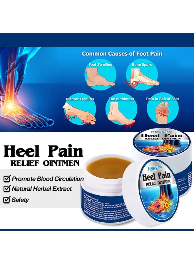 هيبستي Heel Pain Relief Ointmen, كريم لتخفيف الآلام, تخفيف آلام الكعب المستأنف بالفرشاة لتخفيف آلام الكعب، عميق لتهدئة التهاب اللفافة، 10 جرام - Image 3