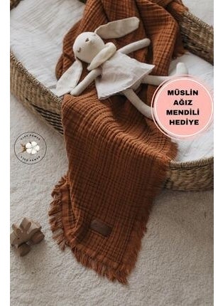 Cinnamon Muslin 4 Layer Muslin Baby-Child Blanket 100% Cotton 110x110cm - pzsku/ZC0FD6C59D31D1CCE3235Z/45/_/1739902464/f62f4594-f719-47ae-b88e-d0eb5df910bc