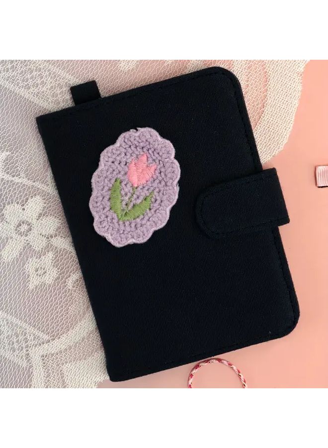 Purple Powder Flower Patches 2pcs For DIY Clothing Bags Hats Crafts Embroidery - Image 2
