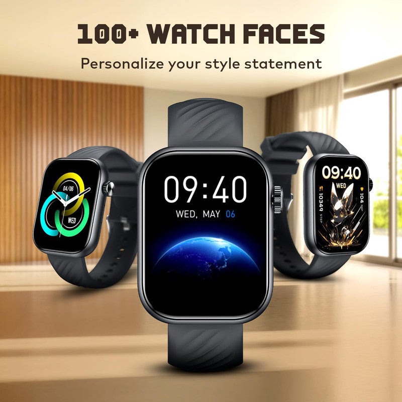 إيتيل itel O15 (2.01") LCD Display Smart Watch, 480 Nits Brightness, 7 Days Battery Life, Heart Rate & Blood Oxygen Monitoring, 12 months warrant,IP68 Waterproof with Multisport Modes (Black) black - Image 2