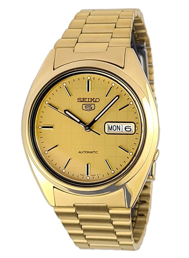 Seiko ساعة يد أوتوماتيكية للرجال من الفولاذ المقاوم للصدأ على شكل دائري أنالوج SNXL72K1 - 37 مم - Image 1