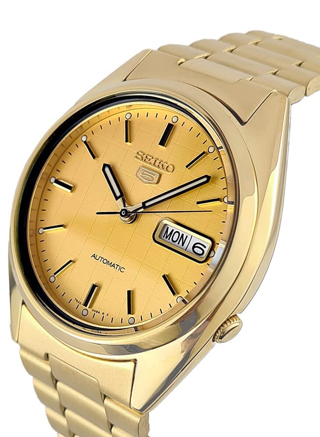 Seiko ساعة يد أوتوماتيكية للرجال من الفولاذ المقاوم للصدأ على شكل دائري أنالوج SNXL72K1 - 37 مم - Image 2