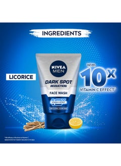 Nivea Men Dark Spot Reduction Face Wash 100 G | With Ginko And Ginseng Extracts For Clean, Healthy & Clear Skin In Summer | 10 X Vitamin C Effect For Radiant Skin |For Dark Spot Reduction  - Image 3