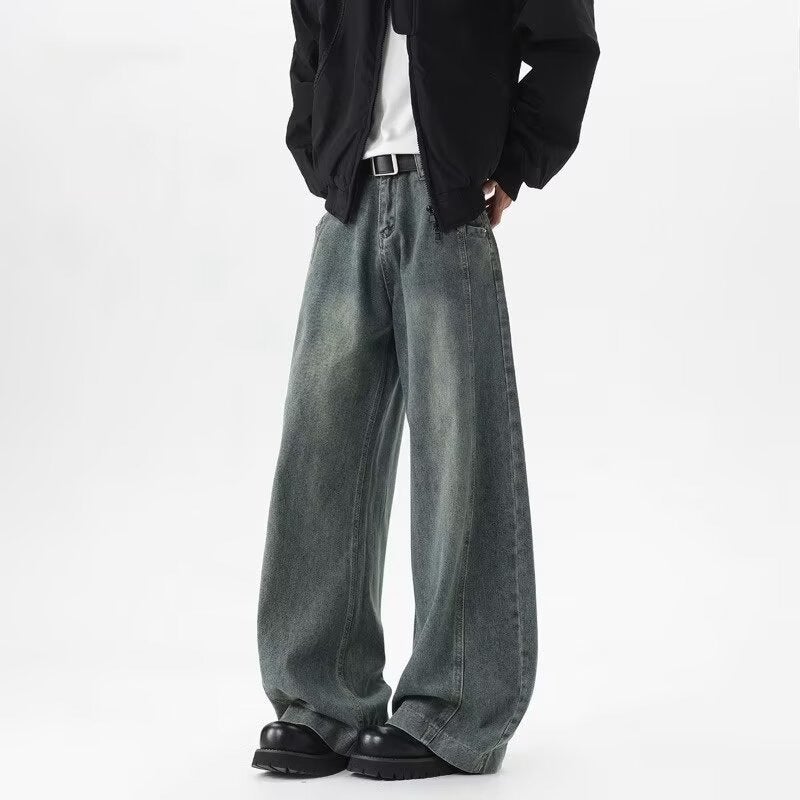 Unisex Classic Denim Jeans Loose Fit Daily Outdoor Wear - Image 3