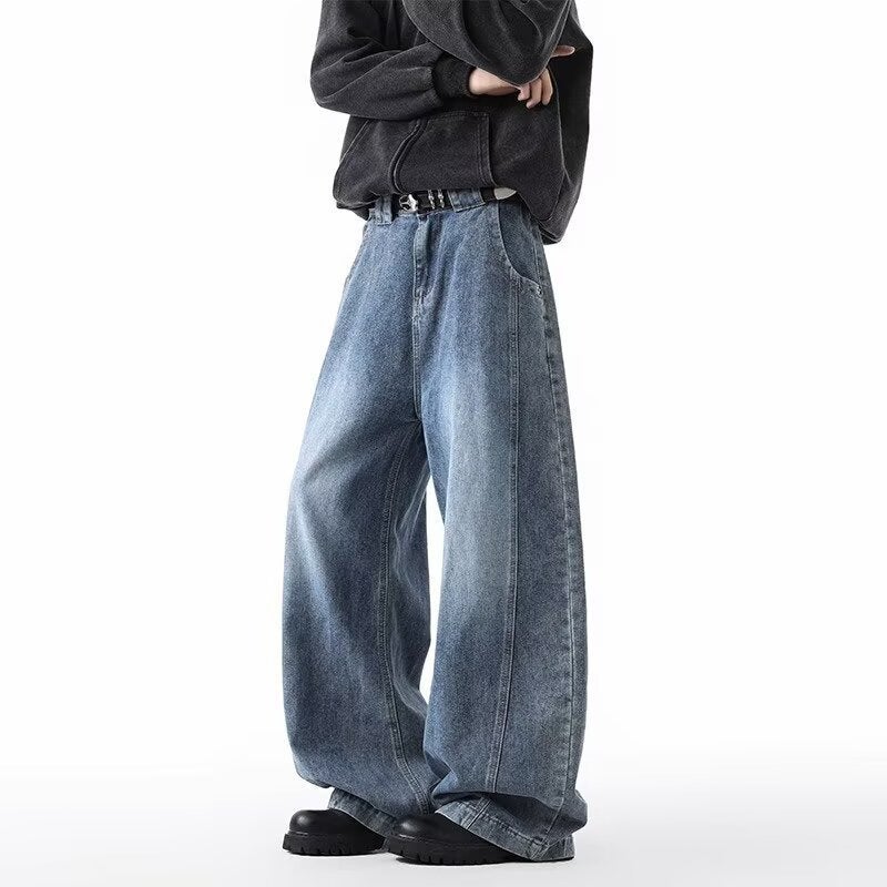 Unisex Classic Denim Jeans Loose Fit Daily Outdoor Wear - Image 2