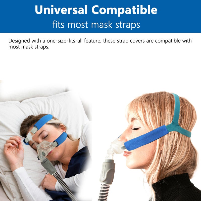 TUSIWIT 4 Pack CPAP Strap Covers,Strap Cushions Pads for Most Headgear Straps,More Comfortable and Prevent Face Marks - Image 2