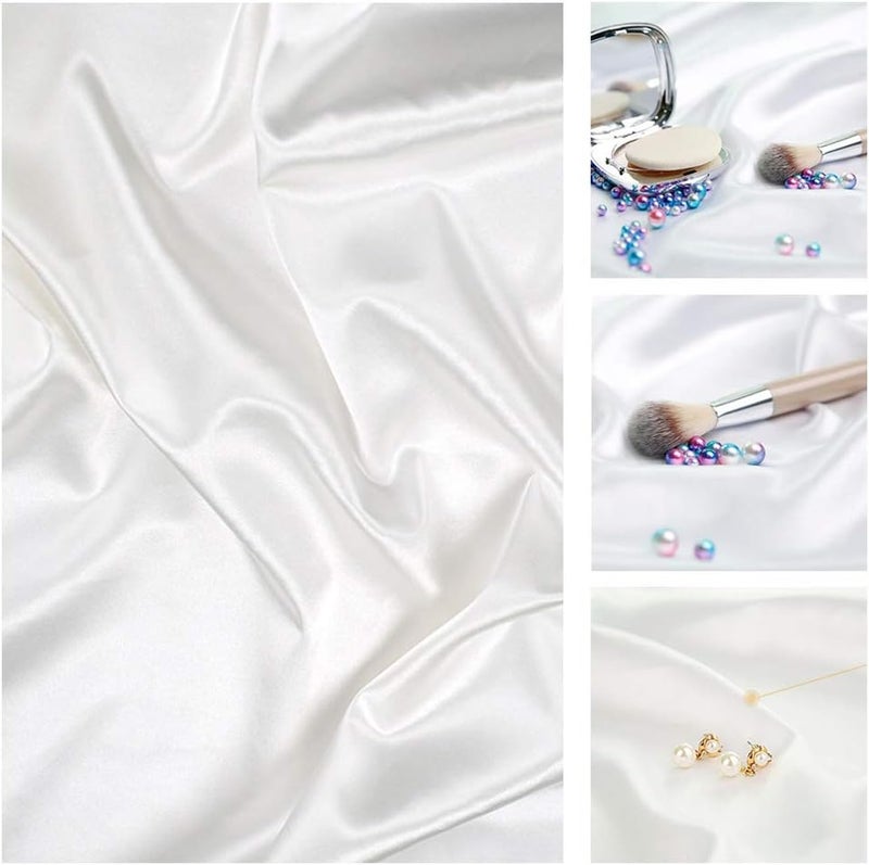 كلاراكو خلفية تصوير 70×100 سم من القماش المرسيري لمنتجات الطعام والمجوهرات وصور الطاولة، دعامات تصوير مسطحة باللون الأبيض - Image 2