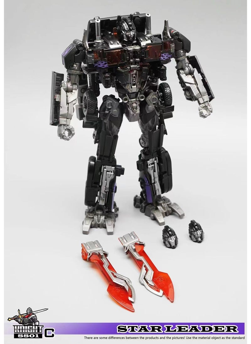 Alloy Hero Pillar SS05 Transformer Toy Model Black purple hero column 18cm 【alloy version】 8801B 