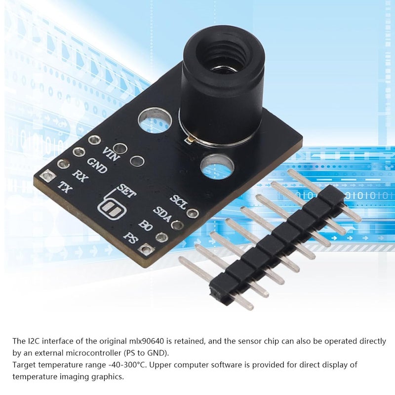 Thermal Camera Module with 32 x 24 IR Array Sensor, -40 to 300 Degrees Celsius Range, 110 x 75 Degree Field of View, 5V Infrared Imaging Component for Monitoring, I2C and USB to - Image 4