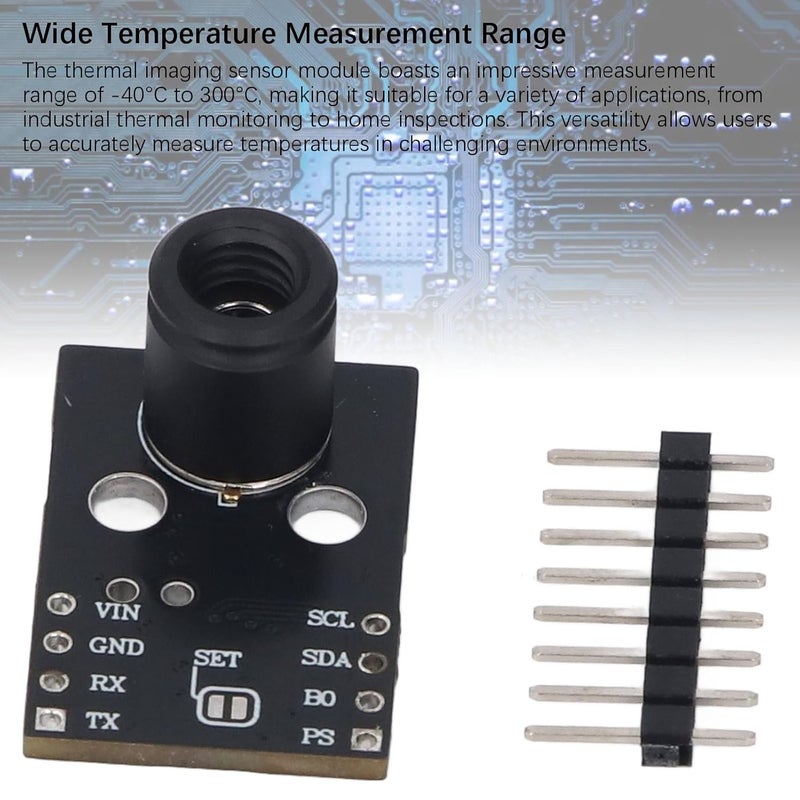 Thermal Camera Module with 32 x 24 IR Array Sensor, -40 to 300 Degrees Celsius Range, 110 x 75 Degree Field of View, 5V Infrared Imaging Component for Monitoring, I2C and USB to - Image 2