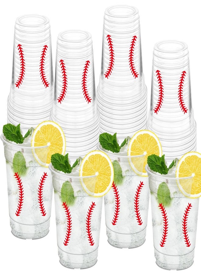 HYMENEX 50Pcs Baseball Cups, 12oz Baseball Plastic Cups for Birthday Home Kitchen Wedding Decorations Game Day Event Sport Theme Party Supplies - Image 1