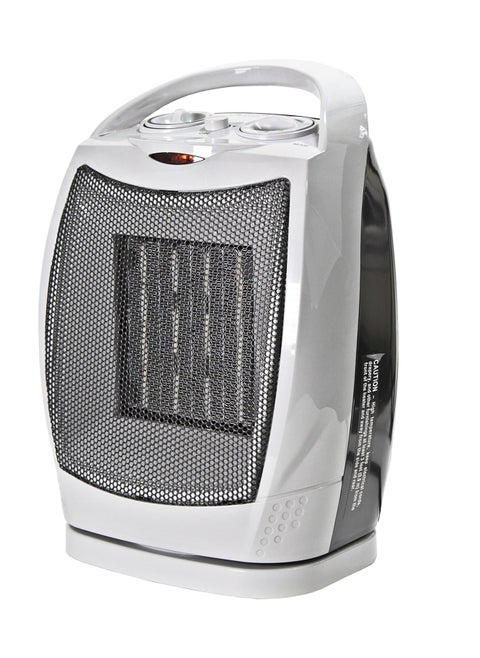 Oscillating Indoor Space Heater, Portable, Ceramic, Electric, Energy-Efficient, Adjustable Thermostat, Tip-Over Switch, Overheat Protection, Ideal for Home, Bedroom, Office